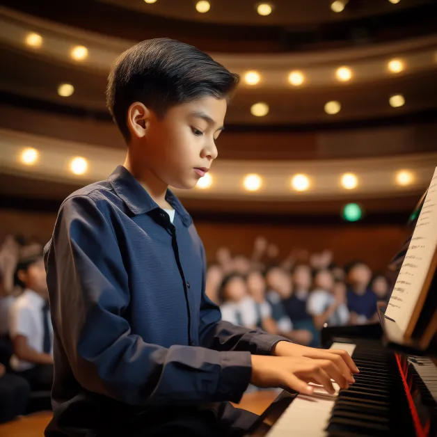 เล่นดนตรีบนเวที