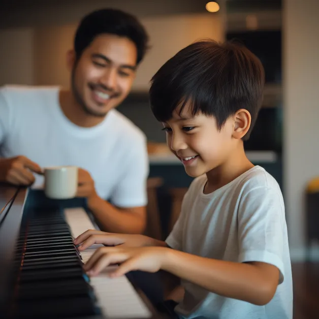 เล่นดนตรีให้พ่อฟัง